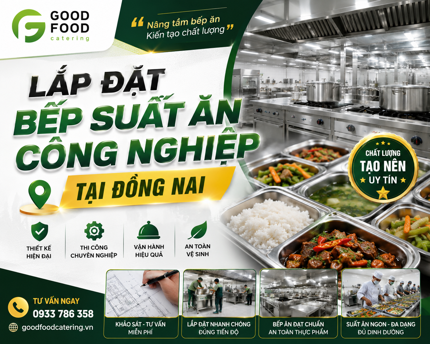 Lắp Đặt Bếp Suất Ăn Công Nghiệp