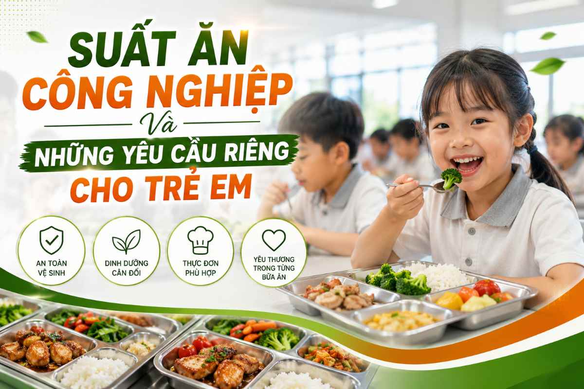Suất Ăn Công Nghiệp Và Những Yêu Cầu Riêng Cho Trẻ Em