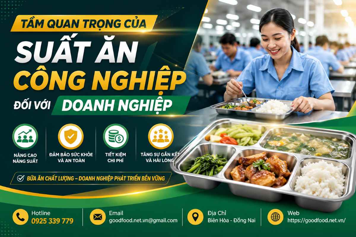 Tầm quan trọng của suất ăn công nghiệp đối với doanh nghiệp