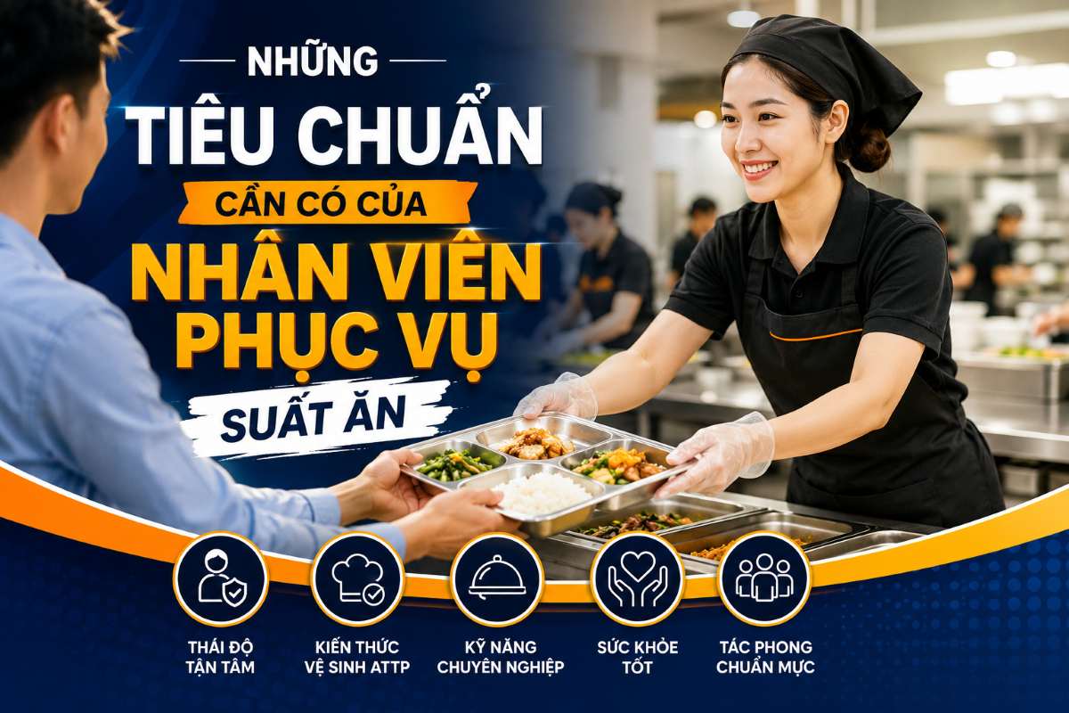 Những Tiêu Chuẩn Cần Có Của Nhân Viên Phục Vụ Suất Ăn