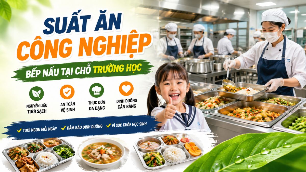 Suất Ăn Công Nghiệp Trường Học – Bếp Nấu Tại Chỗ Tại TP. Đồng Nai | GoodFood
