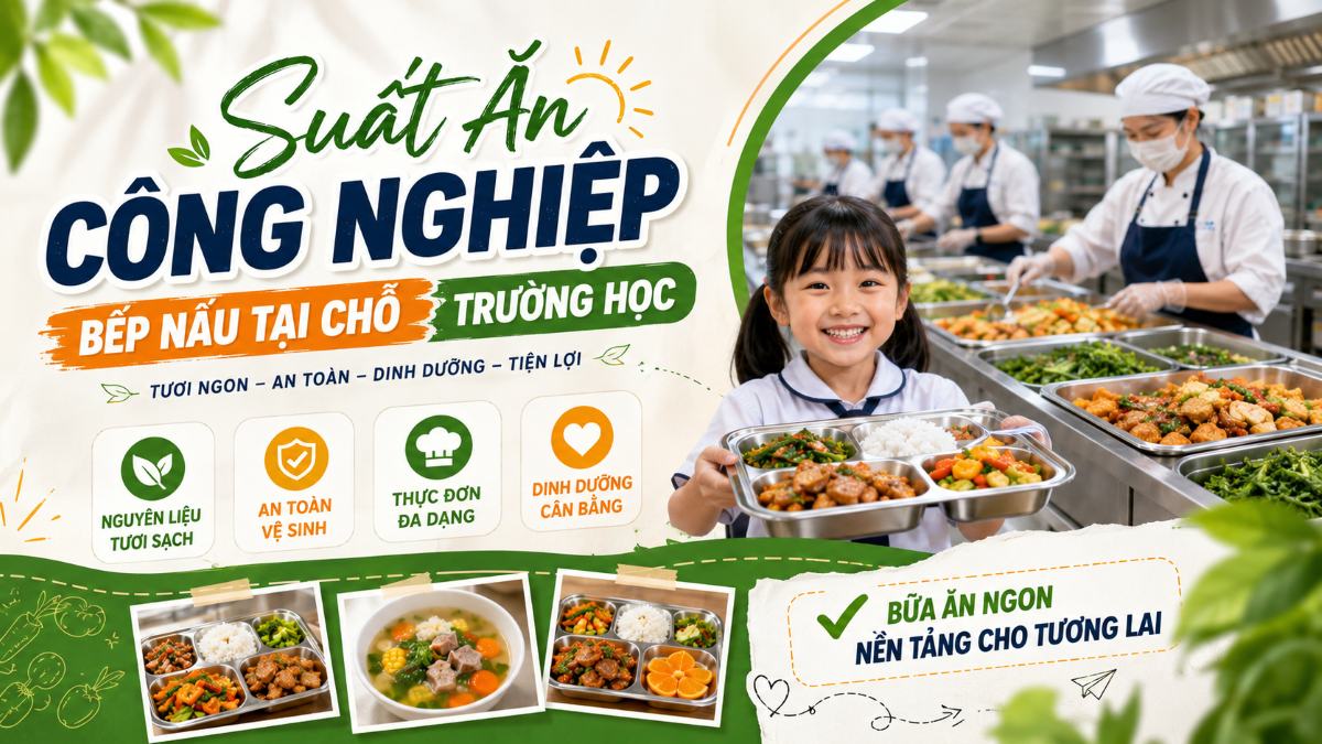 Suất Ăn Công Nghiệp Trường Học – Bếp Nấu Tại Chỗ Tại TP. Đồng Nai | GoodFood