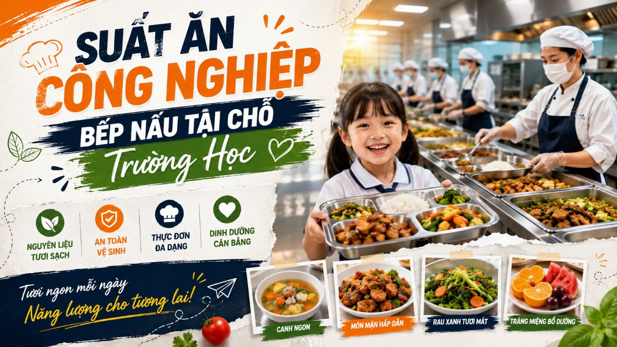 Suất Ăn Công Nghiệp Trường Học – Bếp Nấu Tại Chỗ Tại TP. Đồng Nai | GoodFood
